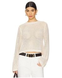 FRAME - Crochet Bell Sweater - Lyst