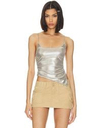 superdown - Lexie Metallic Halter Top - Lyst