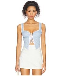 MORE TO COME - Amelie Tie Front Top - Lyst
