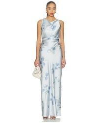 Vince - Petal Blur Twist Shoulder Cowl Neck Dress - Lyst