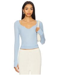 Michael Lauren - Maeve Long Sleeve Scoop Neck Top - Lyst