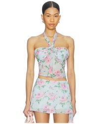 Frankie's Bikinis - Maribel Chiffon Halter Top - Lyst