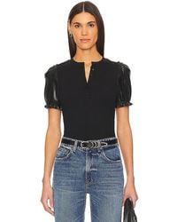 Generation Love - Darya Leather Combo Top - Lyst