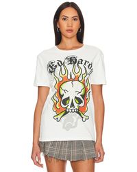 Ed Hardy - Flame Skull Tシャツ - Lyst