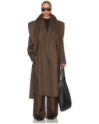 Rohe - Abrigo De Bufanda De Lana De Doble Faz En Color Marrón Talla (También En 36, 38, 40) - Lyst
