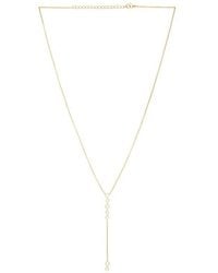 By Adina Eden - Multi Bezel Stone Drop Lariat Necklace - Lyst