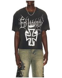 Ed Hardy - By Appointment Only Cross Cropped Boxy Tee - Lyst