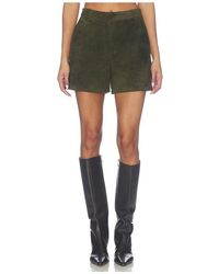 AEXAE - Lamb Leather Suede Short - Lyst