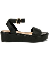 seychelles monogram leather wedge sandal