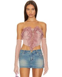 Nana Jacqueline - Monica Lace Top With Gloves - Lyst