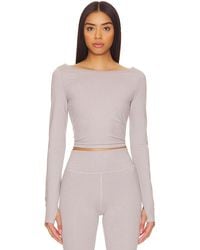 WellBeing + BeingWell - Manga Larga Loungewell Freya En Color Gris Talla En - Lyst
