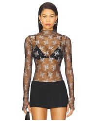 Free People - Two Tone Lady Lux Top En Color Negro Talla (También En M, S, Xs) - Lyst