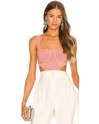 Michael Costello - X Revolve Kameron Knit Bodysuit - Lyst