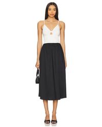Astr - Vestido De Técnica Mixta En Color Blanco, Negro Talla En - Lyst