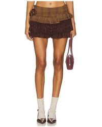ZEMETA - Rosette Wool Skort - Lyst
