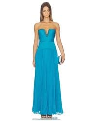 AMUR - Fiora Pleated Dress - Lyst