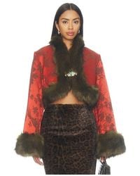 Kim Shui - Moon Silk Brocade Cropped Jacket - Lyst