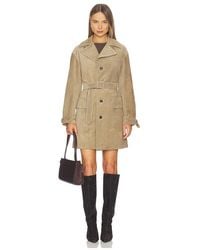 FRAME - The Suede Trench Jacket - Lyst
