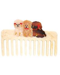 Solar Eclipse - Hand-Painted Puppies Detangling Wide Tooth Hair Comb En Color Belleza: Na Talla - Lyst