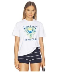 CASABLANCA - Tennis Club Icon T-Shirt - Lyst