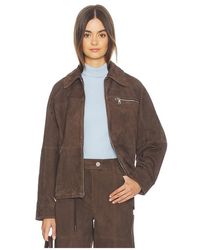 ALIGNE - Alex Suede Bomber Jacket - Lyst