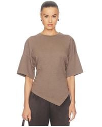 Enza Costa - Supima Structured Jersey Assymetrical Tee - Lyst