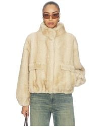 Apparis - Iris Shaved Faux Mink Bomber Jacket - Lyst