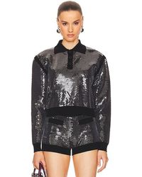 David Koma - Sequins Embroidery Knit Top - Lyst