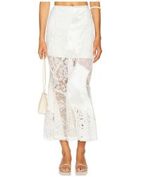 YUHAN WANG - Lace Patched Mermaid Skirt - Lyst