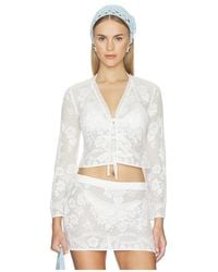 LoveShackFancy - Stacellea Top en White - Lyst