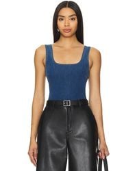 Commando - Do It All Denim Squareneck Bodysuit - Lyst