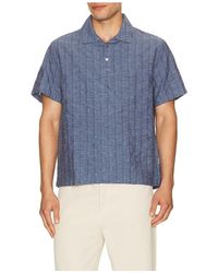 Onia - Cotton Linen Pop Over Shirt - Lyst