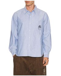 Brain Dead - Camisa En Color Azul Talla (También En Xl/1X) - Lyst