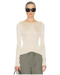 Helsa - Slinky Jersey Off The Shoulder Top - Lyst
