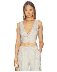 L'Agence - 'Agence Devony Plunge Neck Vest - Lyst