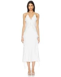 Bardot - Vestido Midi Con Volantes Marsella En Color Blanco Talla En - Lyst