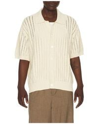 DUNST - Relaxed Collared Cardigan - Lyst