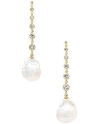 Shashi - Diamond Baroque Drop Earring - Lyst