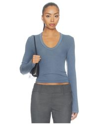 Enza Costa - Silk Rib Essential U Tee - Lyst