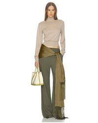 Helsa - Satin Scarf Tie With Tassels - Lyst