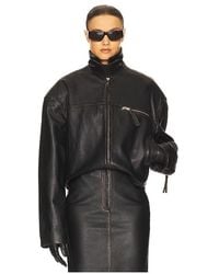 Helsa - The Leather Oversized Moto Jacket - Lyst