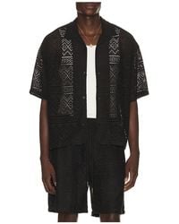Honor The Gift - Pointelle Crochet Camp Collar Shirt - Lyst