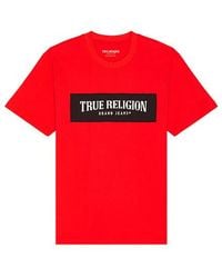 True Religion - Mesh Box Logo Tee - Lyst