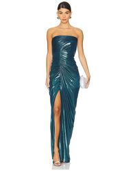 Gaurav Gupta - Vestido De Fiesta Sin Tirantes En Color Azul Cerceta Talla En - Lyst