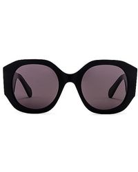 Chloé - Oversized Logo Round Sunglasses - Lyst