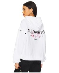 AllSaints - Sudadera Heart Amphie En Color Blanco Talla (También En M) - Lyst