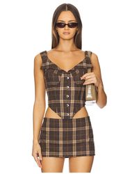 GUIZIO - Chamonix Tartan Corset - Lyst