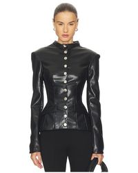 WeWoreWhat - Vegan Leather Military Jacket - Lyst