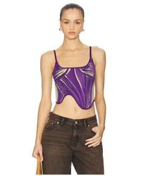 Ph5 - Mila Denim Print Tank Top En Color Morado Talla (También En M, S, Xs) - Lyst