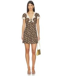 RIXO London - ROBE LACIE en Brown - Lyst